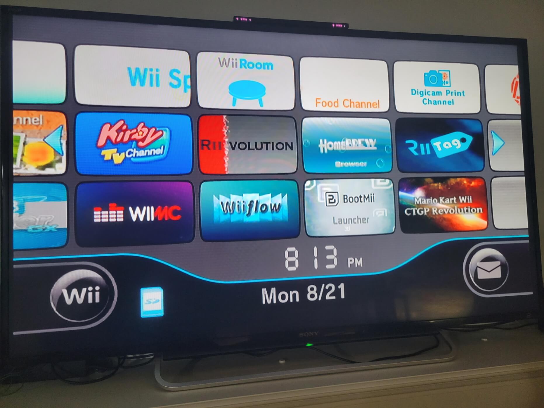 Other page of Wii menu