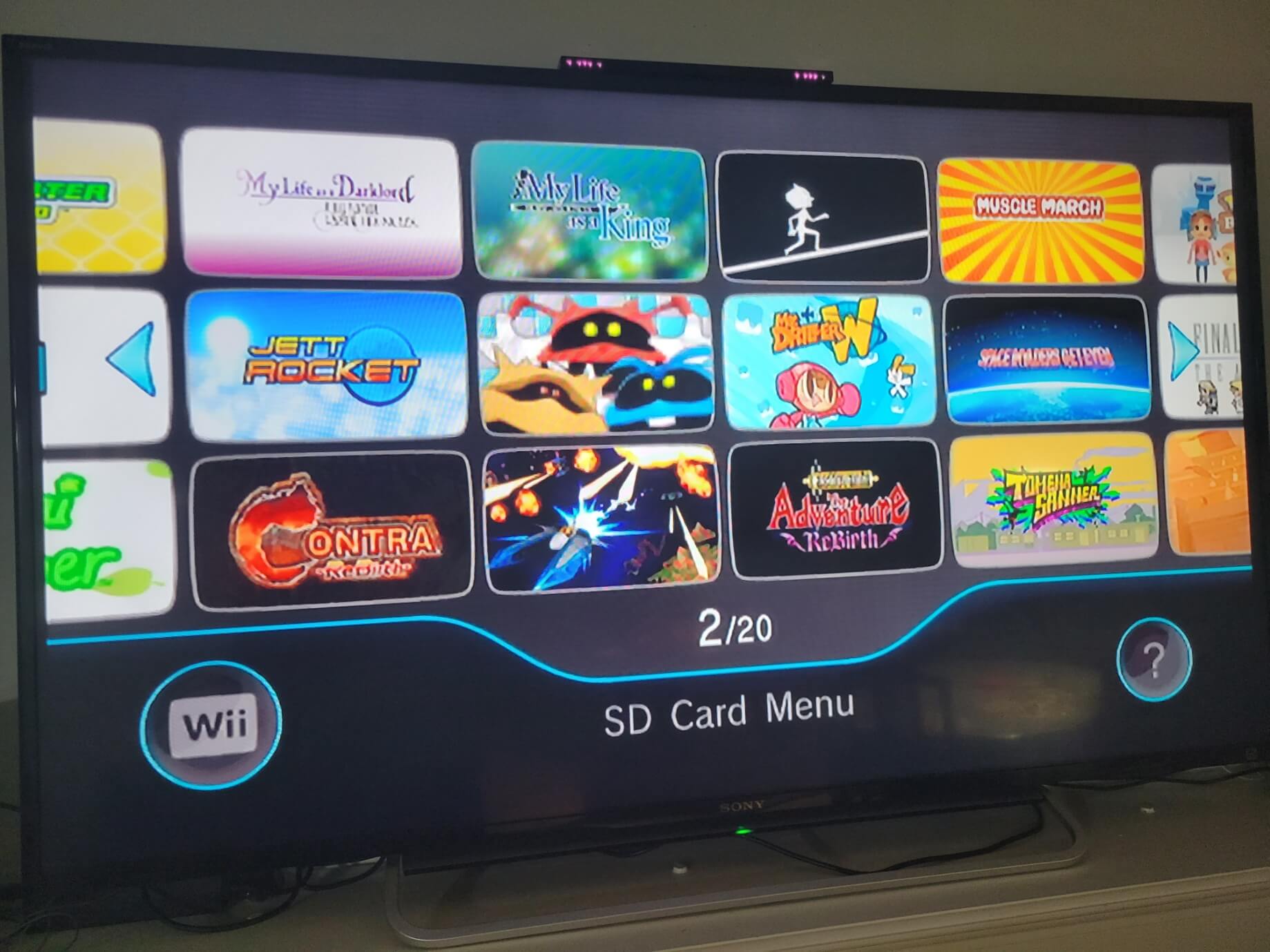 Wii SD Menu with WiiWare Games